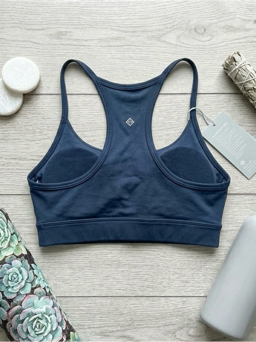 ANTONIO MELANI Navy Scoop-Neck Sports Bralette